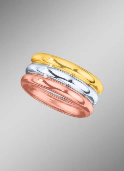 Schicker Damenring in Tricolor