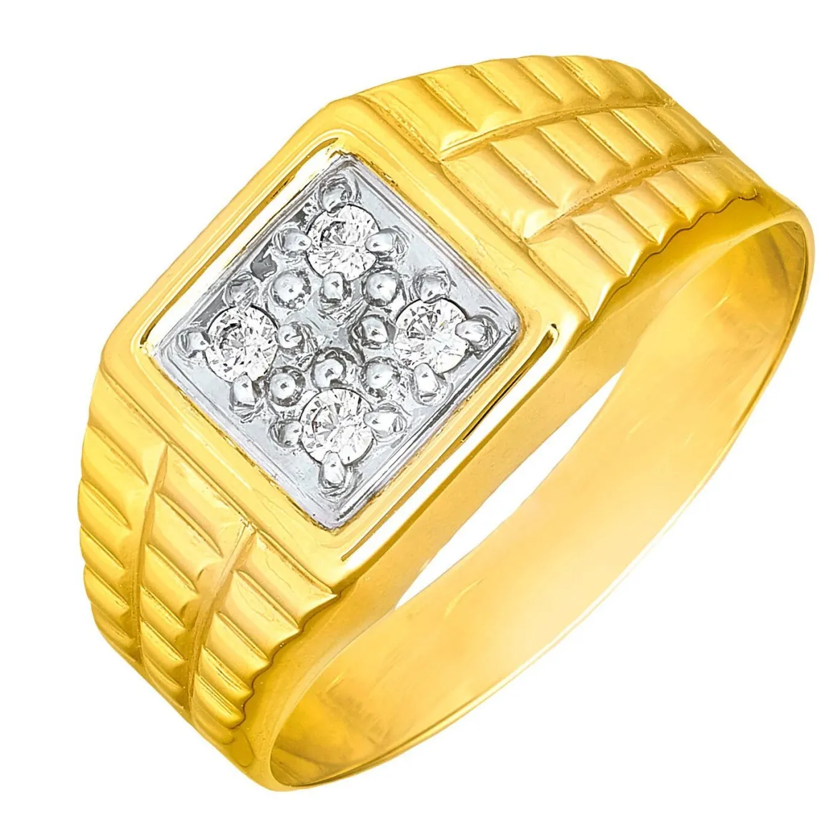 Schicker Herrenring aus Gold
