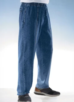 Schlupfjeans mit Gummibund und Kordelzug in 4 Farben