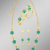 Schmuckset, 3-teilig, im Blumendesign