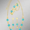 Schmuckset, 3-teilig, im Blumendesign