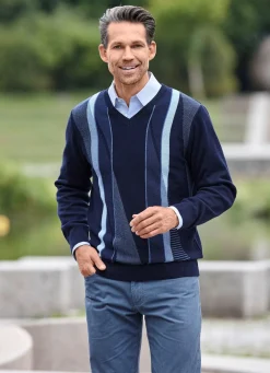 Schöner V-Pullover in 2 Farben