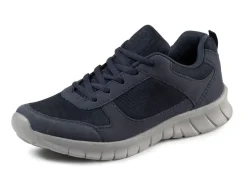 Schnür-Sneaker aus Synthetik und weichem Textilmaterial