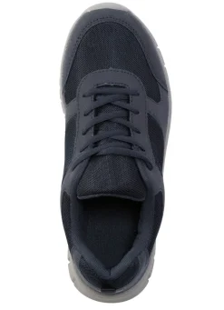 Schnür-Sneaker aus Synthetik und weichem Textilmaterial