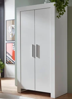 Schrank mit Griffen in Aluminium-Optik