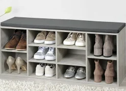 Schuhbank mit Sitzkissen