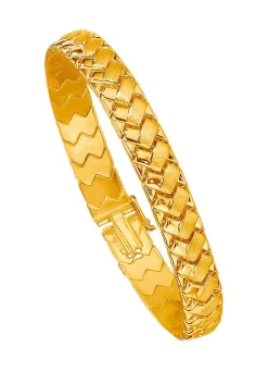 Schweres Armband in Geflecht-Optik mit Kastenschloss