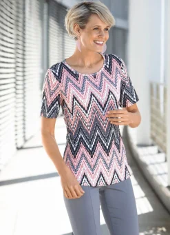 Shirt mit Allover-Dessin in 2 Farben