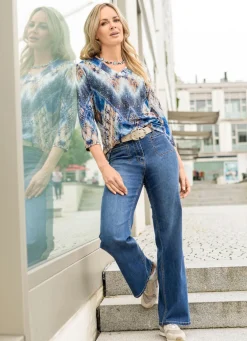Shirt mit Allover-Druck in 2 Farben
