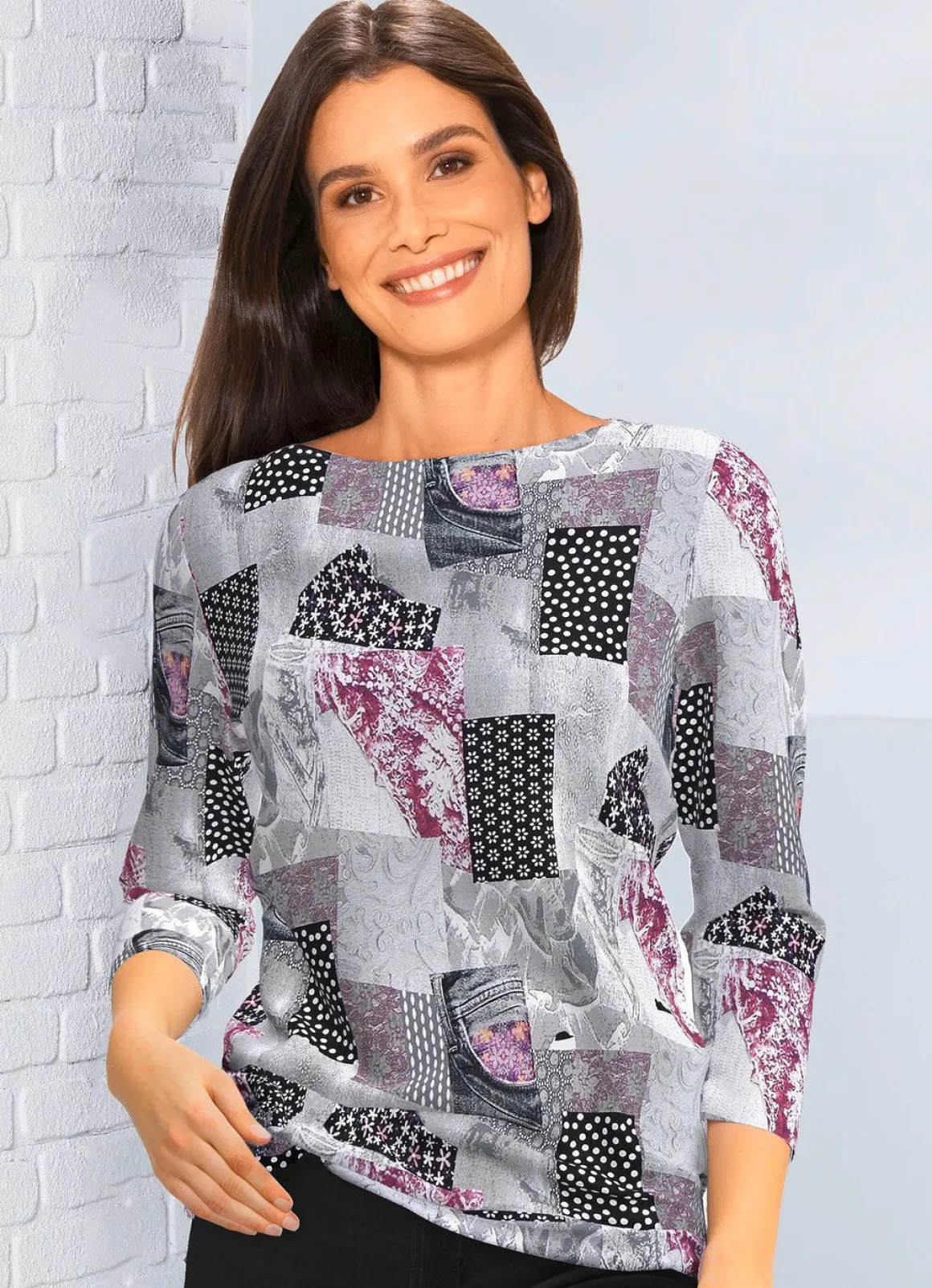 Shirt mit Allover-Muster