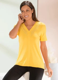 Shirt mit edler Strasszier in 2 Farben