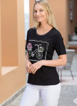 Shirt mit femininem Druck in 3 Farben