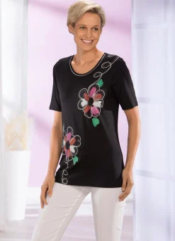 Shirt mit Glimmer-Effekt im Vorderteil
