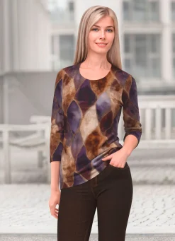 Shirt mit 3/4-langen Ärmel