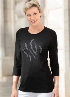 Shirt mit 3/4-langen Ärmeln in 3 Farben