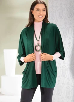 Shirtjacke in verschlussloser Form in 2 Farben