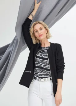 Shirtjacke mit durchgehendem Reißverschluss