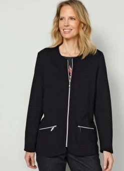 Shirtjacke mit durchgehendem Reißverschluss