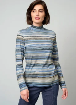 Shirt mit kurzem Reißverschluss