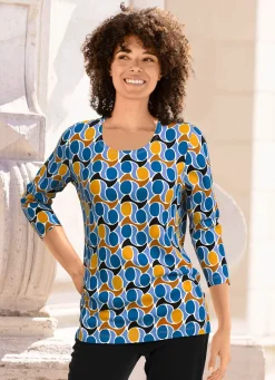 Shirt mit 3/4-langen Ärmeln