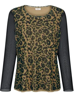 Shirt mit Netz-Jersey