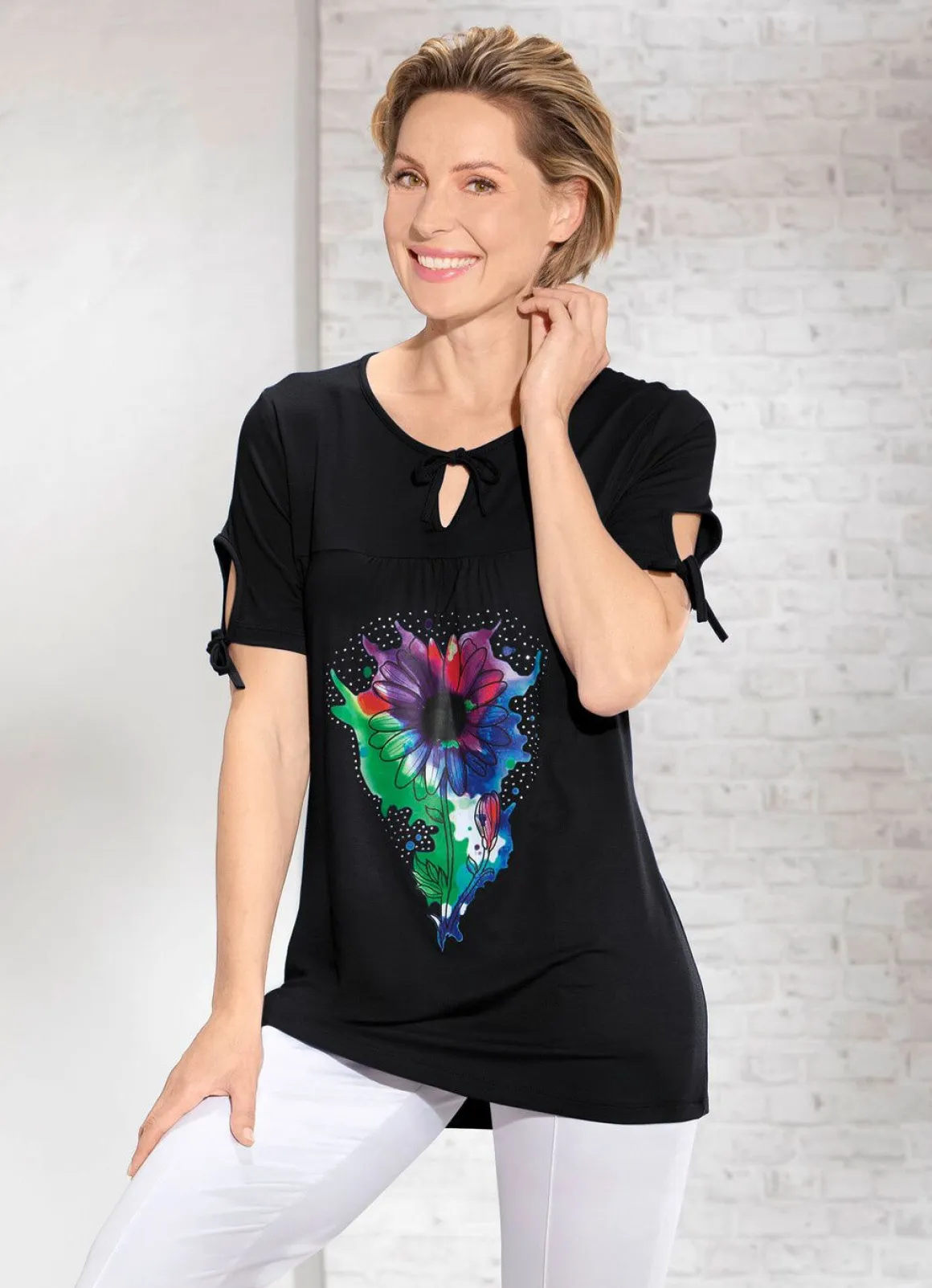 Shirt mit V-Schlitz