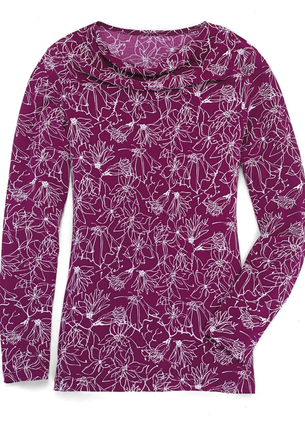 Shirt mit Wasserfall-Ausschnitt in 2 Farben