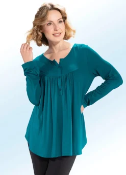 Shirt-Tunika mit rundem Halsausschnitt