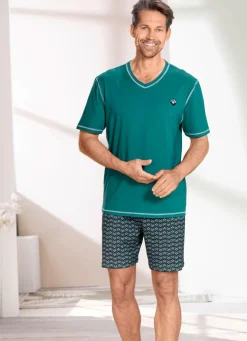 Shorty mi Stickereimotiv und dessinierter Shorts