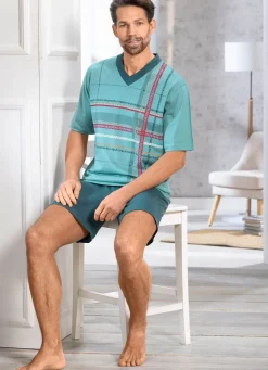 Shorty mit V-Ausschnitt und Druckmotiv