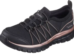 SKECHERS, trendige Damen-Slipper, aus gestricktem Mesh-Material