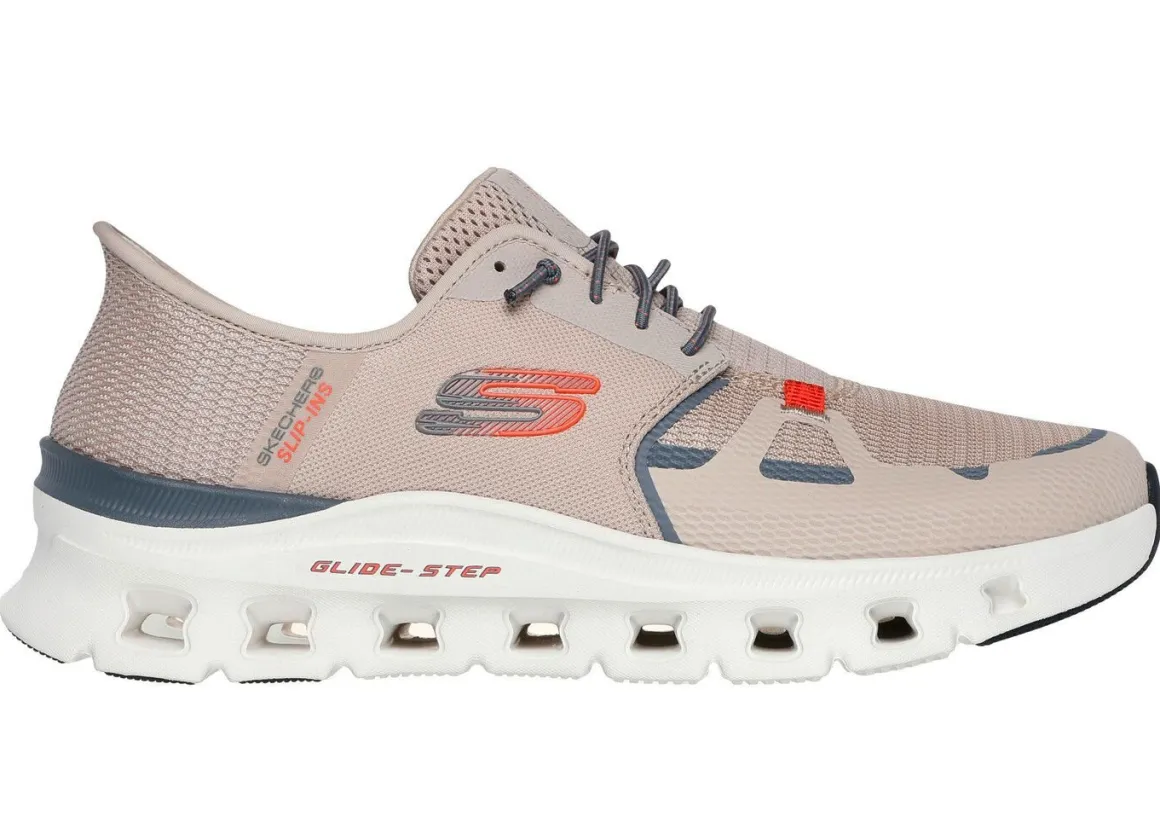 SKECHERS, Herren-Sneaker, mit geformter Slip-Ins Fersenplatte