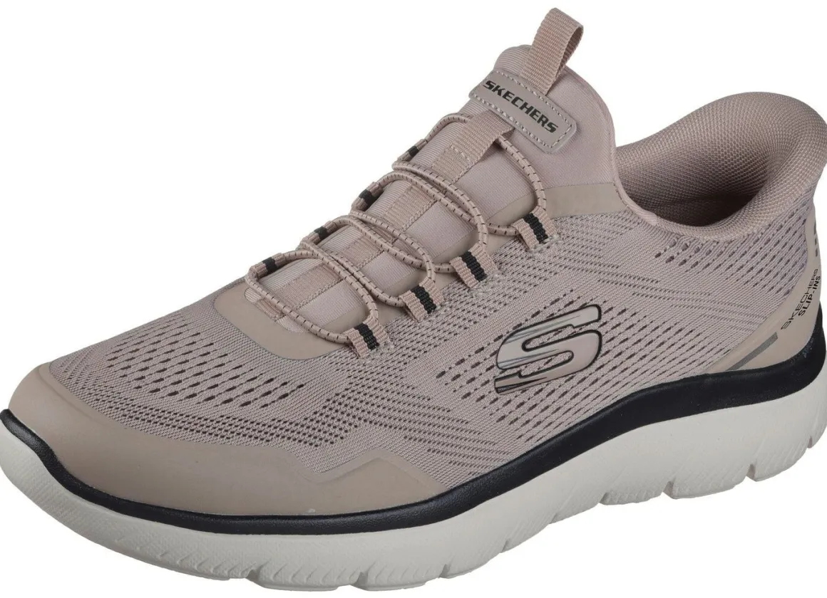 SKECHERS, sportliche Herren-Sneaker, mit geformter Slip-Ins Fersenplatte