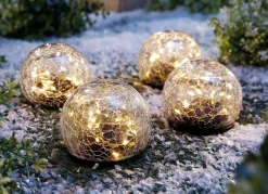 Solar-LED-Kugeln, 4er-Set