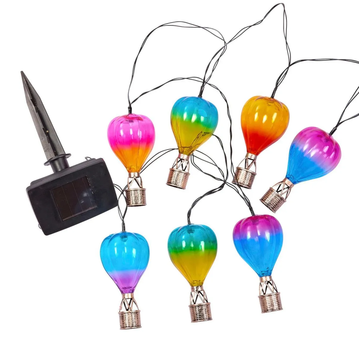 Solarlichterkette mit bunten Ballons