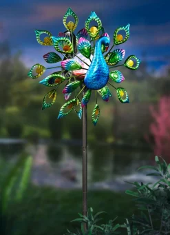 Solar-Windrad Pfau mit Solarkugel in der Mitte