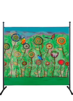 Stellwand mit originellem Blumenmotiv