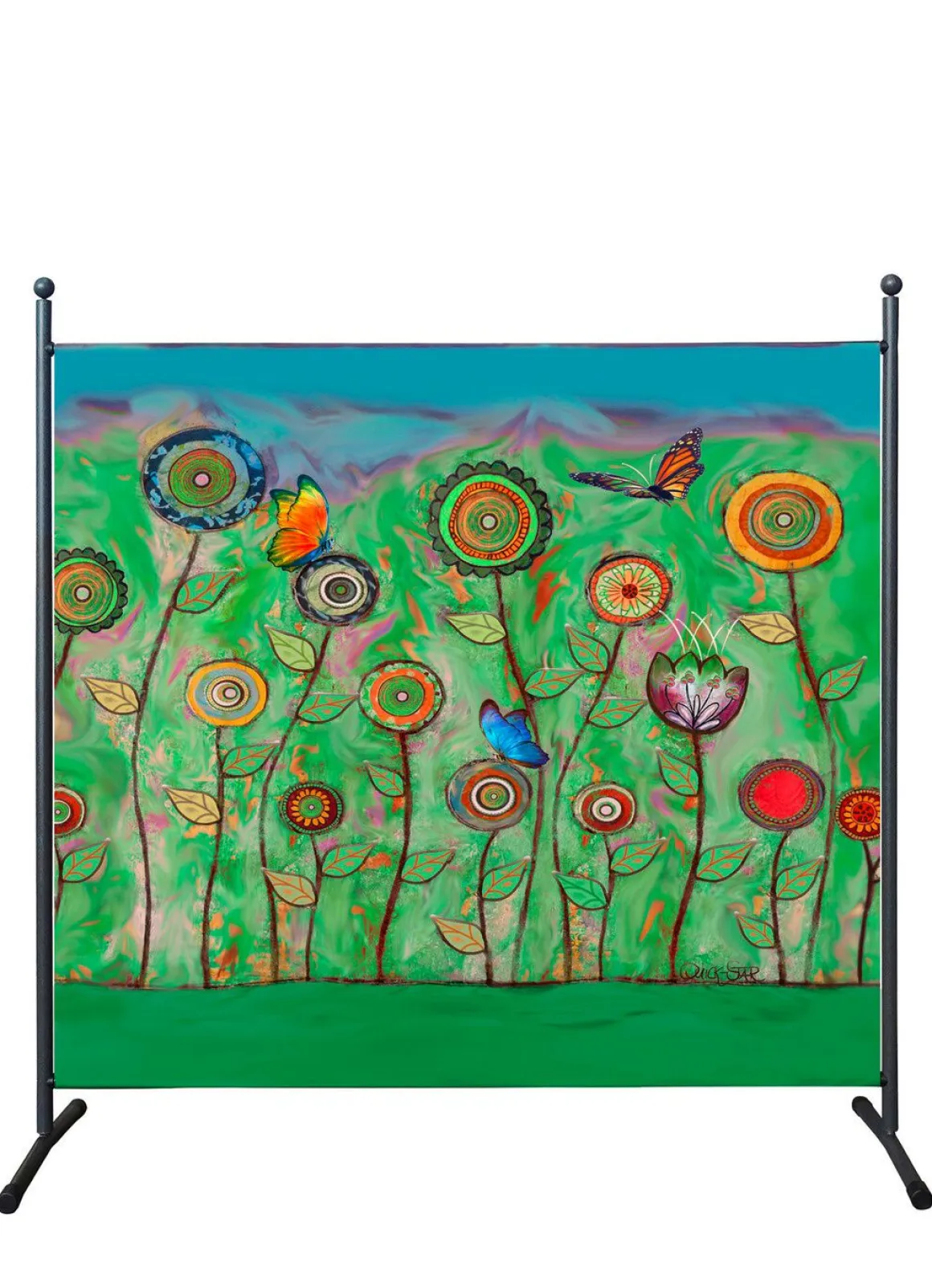 Stellwand mit originellem Blumenmotiv
