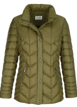 Steppjacke mit Reißverschluss unter der Druckerleiste