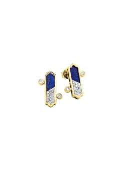 Strahlende Eleganz – Ohrstecker mit Lapislazuli und Brillanten