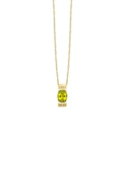 Strahlende Natürlichkeit – Anhänger mit Peridot und Diamanten