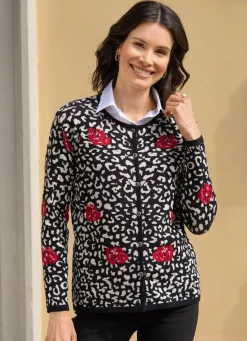 Strickjacke in Jacquard-Dessin