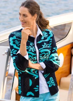 Strickjacke in Jacquard-Dessin