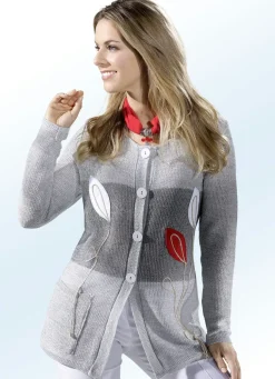 Strickjacke mit hübschen Applikationen