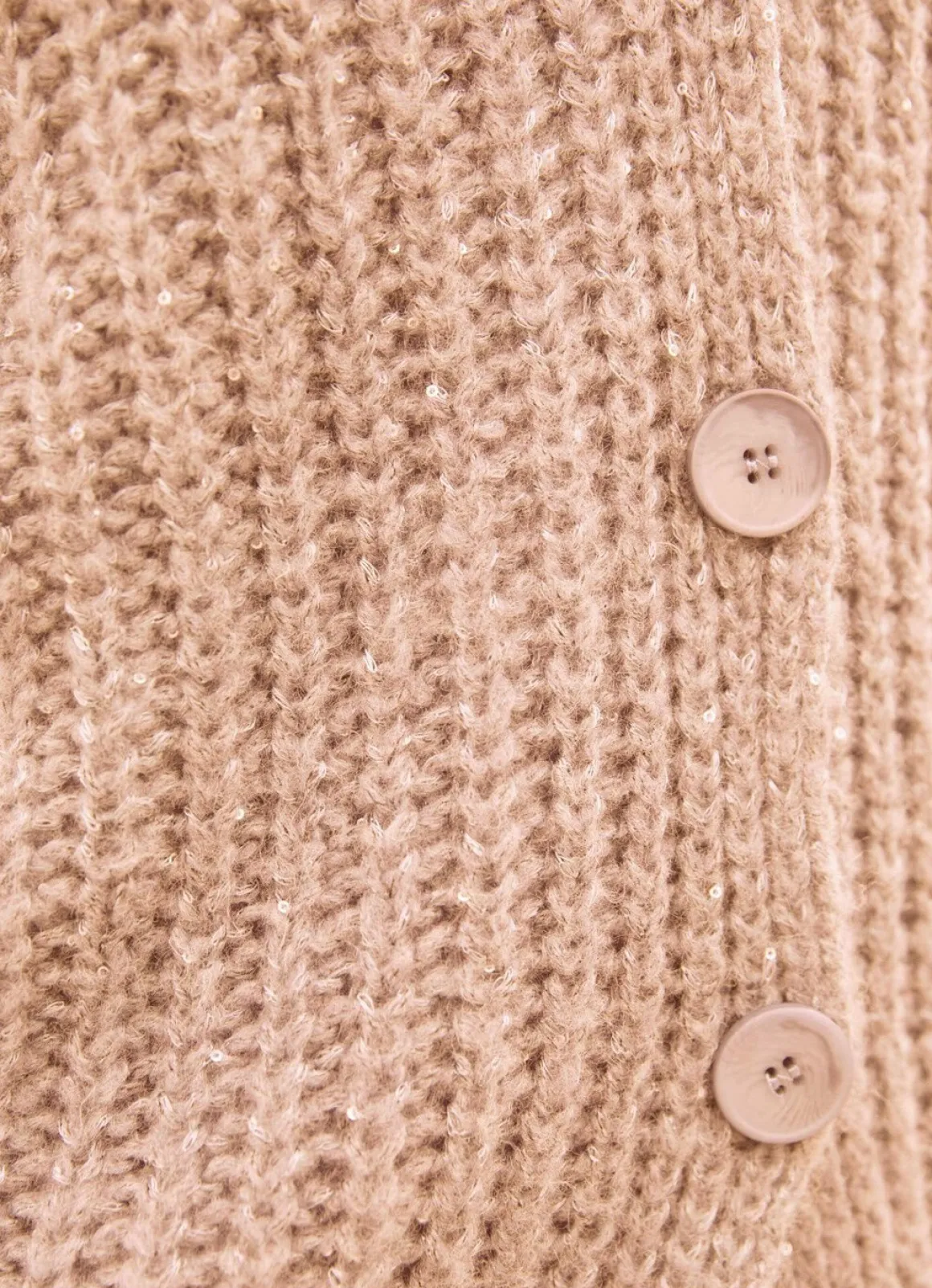 Strickjacke mit Paillettengarn