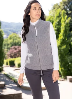 Strickweste mit Stehkragen