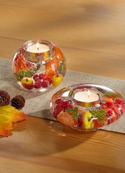 Teelichthalter aus Glas