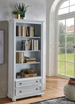 Teilmassiver Bücherschrank im Used-Look