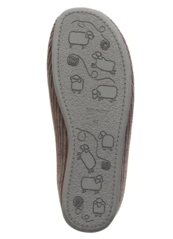 Textil-Pantoffel mit herausnehmbarem Fußbett