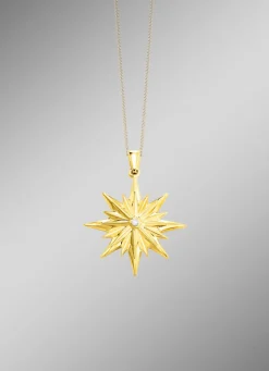 Toller Stern-Anhänger mit Brillanten und Diamanten